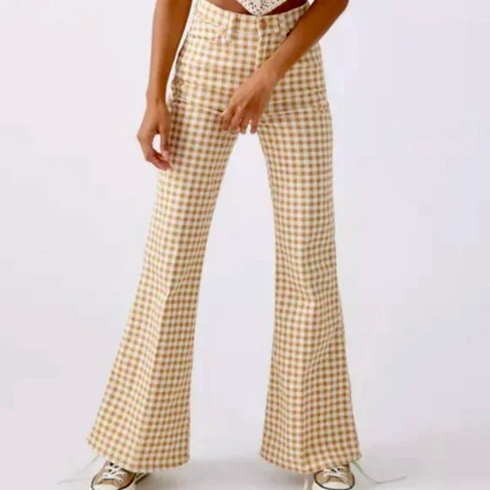 Wrangler Wanderer 622 Gingham Check Flare Pant
